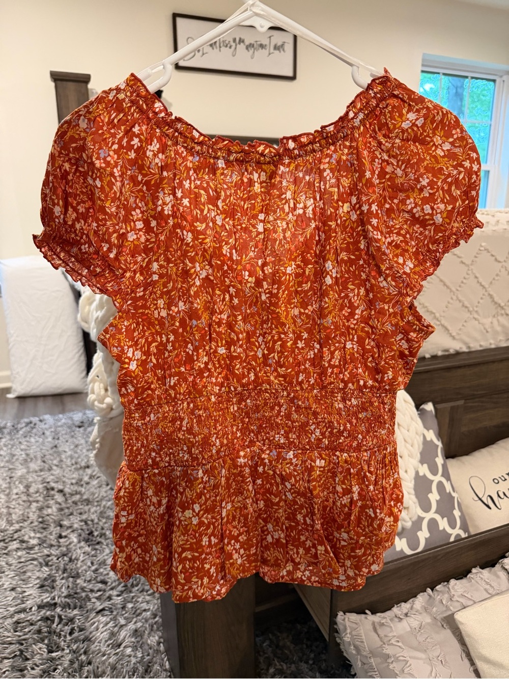 Floral Blouse with Ruffled Sleeves from Old Navy - Picture 9 of 10